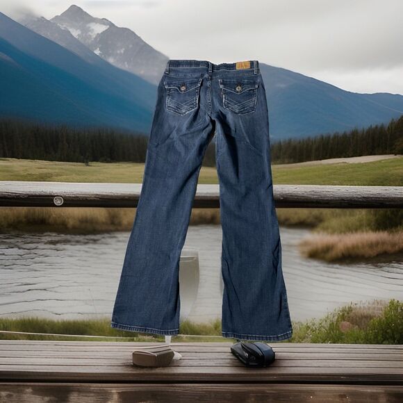 Levi’s 525 Perfect Waist Bootcut Jeans‎ Women's Western Flap Pocket Size 8 - Picture 1 of 6